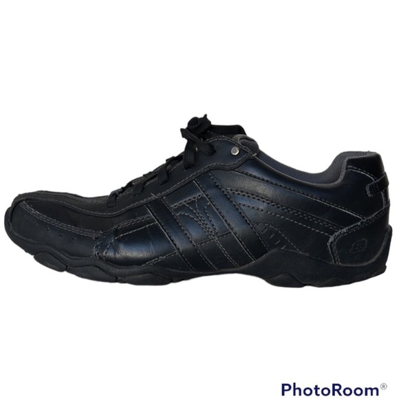 SKECHERS Black Diameter Murilo Oxford Shoe Size 8 - Picture 1 of 14